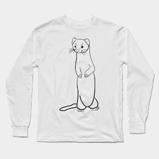 Stick figure ferret Long Sleeve T-Shirt